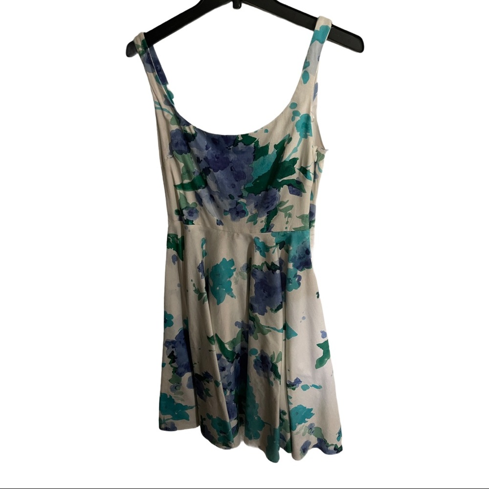 Donna Ricco white blue floral dress sz 2